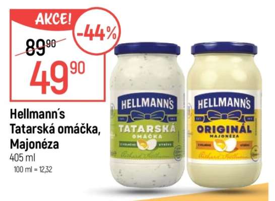 HELLMANN'S TATARSKÁ OMÁČKA, MAJONÉZA