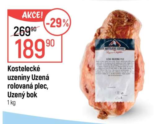 Kostelecké uzeniny Uzená rolovaná plec, Uzený bok