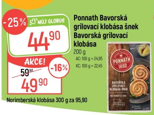 PONNATH Bavorská grilovací klobása šnek