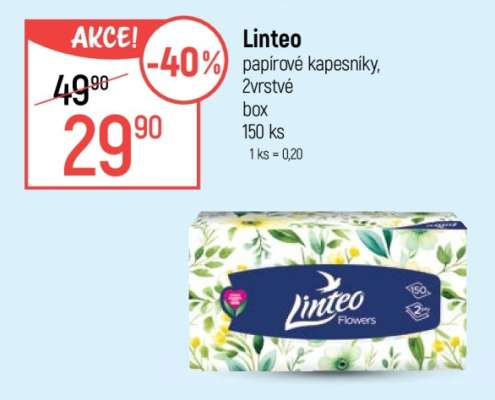 Linteo papírové kapesníky 2vrstvé
