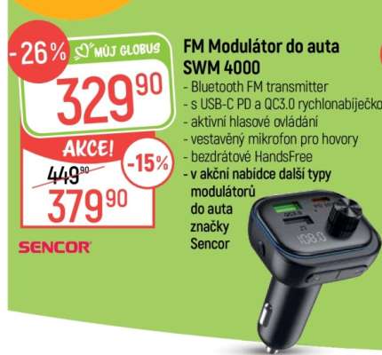 FM Modulátor do auta SWM 4000