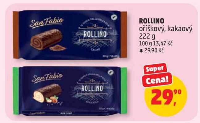 ROLLINO oříškový, kakaový 222 g