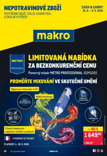 Leták MAKRO - 26.8.2026 - 8.9.2026.