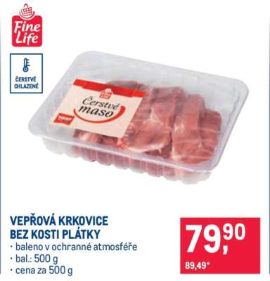 Vepřová krkovice bez kosti – plátky
