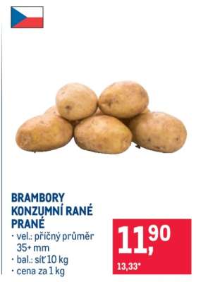 BRAMBORY KONZUMNÍ RANÉ PRANÉ