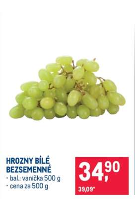 Hrozny bílé bezsemenné