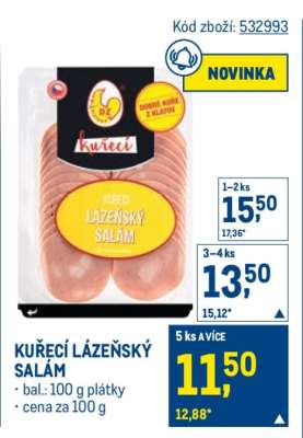 Kuřecí lázeňský salám