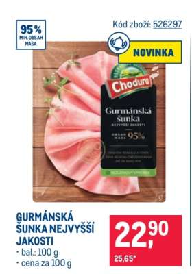 GURMÁNSKÁ ŠUNKA NEJVYŠŠÍ JAKOSTI