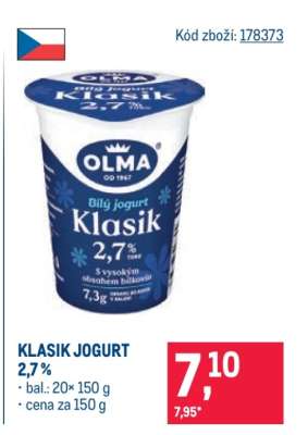Klasik jogurt 2,7 %
