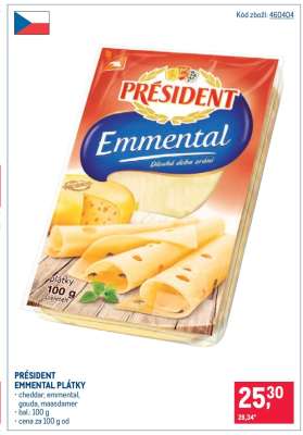 Président Emmental plátky