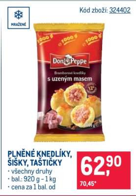 Plněné knedlíky, šišky, taštičky