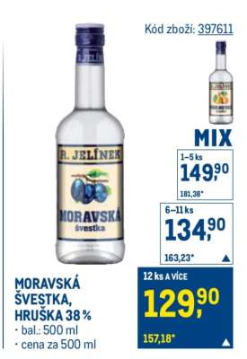 MORAVSKÁ ŠVESTKA, HRUŠKA 38 %