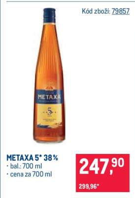 Metaxa 5* 38 %