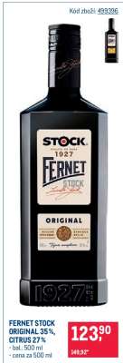 FERNET STOCK ORIGINAL 35 %, CITRUS 27 %