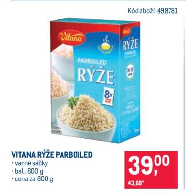 Vitana rýže parboiled