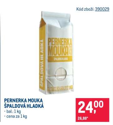 PERNERKA MOUKA ŠPALDOVÁ HLADKÁ