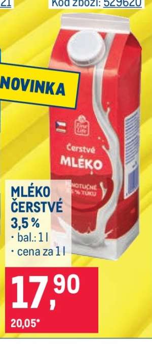 Mléko čerstvé 3,5 %