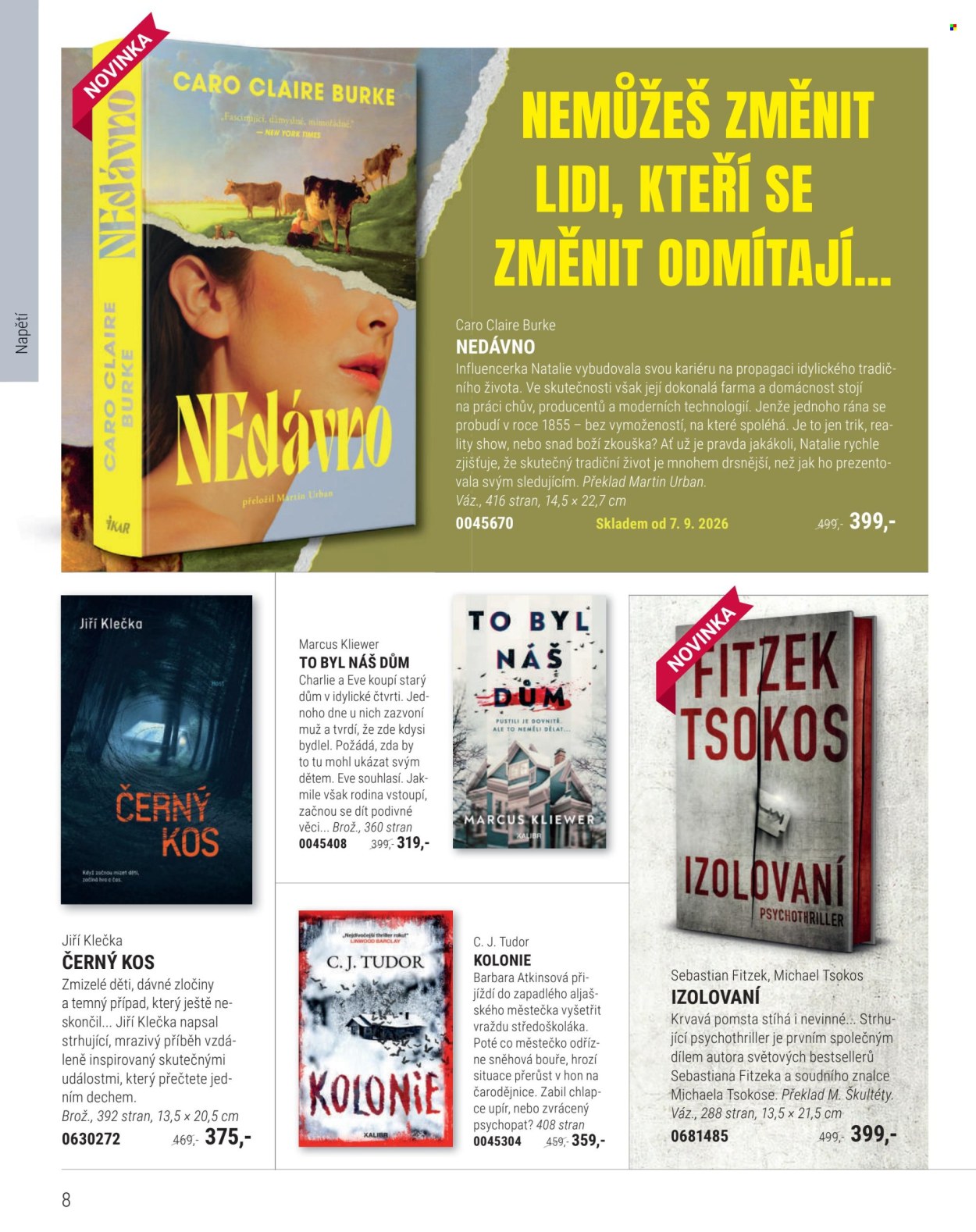 Leták Knižní klub - 1.9.2026 - 31.10.2026. Strana 8
