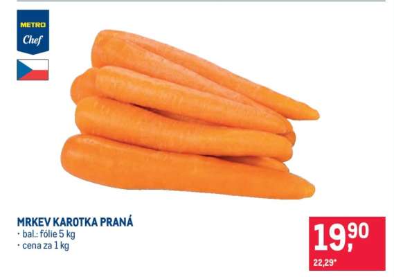 Mrkev karotka praná