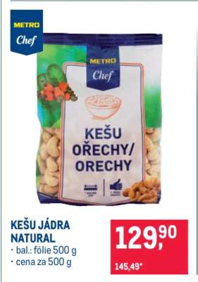 Kešu jádra natural