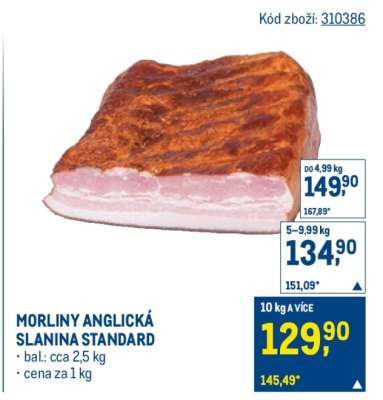 MORLINY ANGLICKÁ SLANINA STANDARD