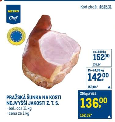 PRAŽSKÁ ŠUNKA NA KOSTI NEJVYŠŠÍ JAKOSTI Z.T.S.