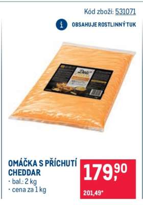OMÁČKA S PŘÍCHUTÍ CHEDDAR