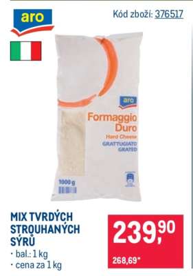 Mix tvrdých strouhaných sýrů
