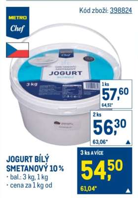 JOGURT BÍLÝ SMETANOVÝ 10 %