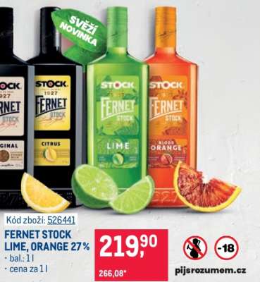 FERNET STOCK LIME, ORANGE 27 %