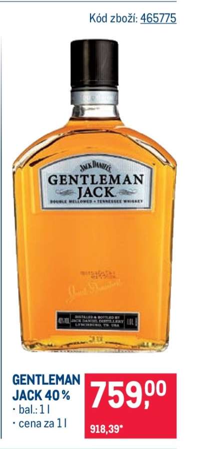 GENTLEMAN JACK 40 %