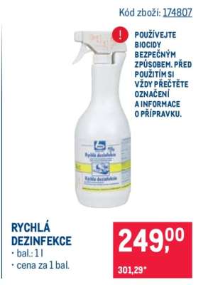 Rychlá dezinfekce