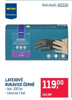 Latexové rukavice černé