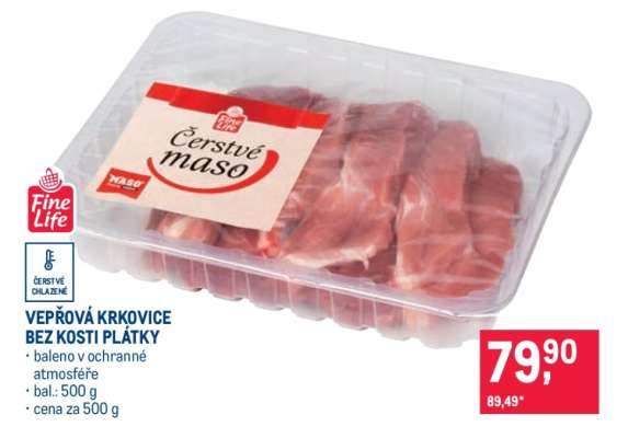 Vepřová krkovice bez kosti – plátky