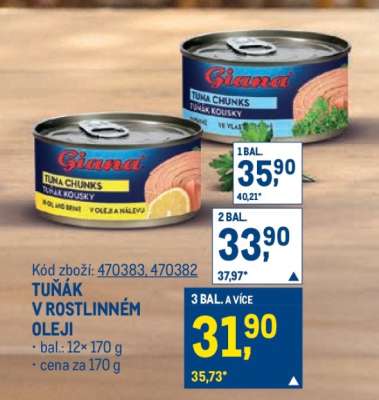 TUŇÁK V ROSTLINNÉM OLEJI