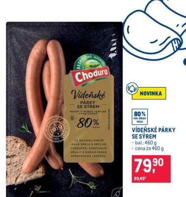 Vídeňské párky se sýrem