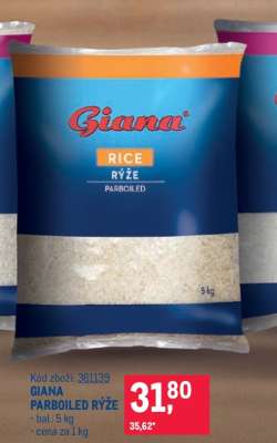 GIANA PARBOILED RÝŽE