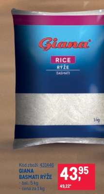 GIANA BASMATI RÝŽE