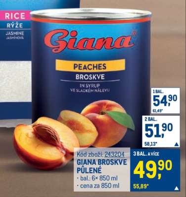 GIANA BROSKVE PŮLENÉ