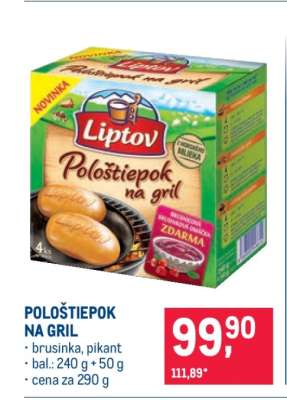 Pološtiepok na gril