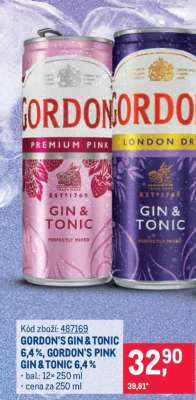 GORDON'S GIN & TONIC 6,4 %, GORDON'S PINK GIN & TONIC 6,4 %