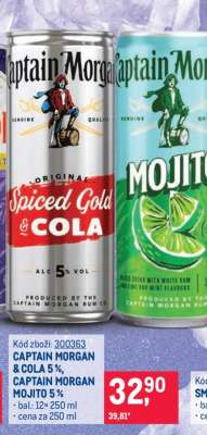 CAPTAIN MORGAN & COLA 5 %, CAPTAIN MORGAN MOJITO 5 %