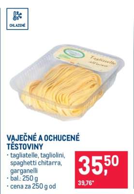 VAJEČNÉ A OCHUCENÉ TĚSTOVINY