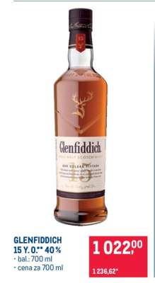 GLENFIDDICH 15 Y. 0,** 40 %