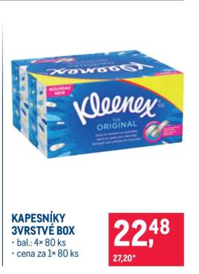 Kapesníky 3vrstvé box