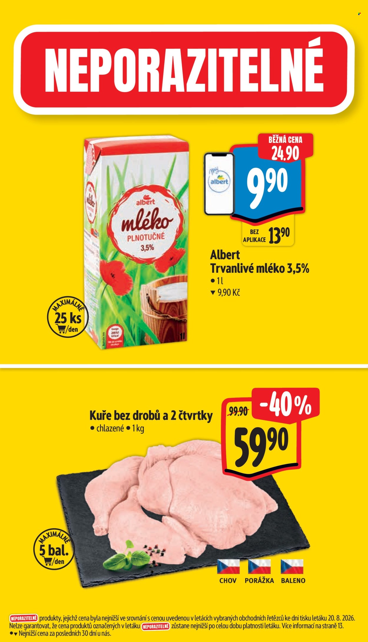 Leták Albert Supermarket - 26.8.2026 - 1.9.2026. Strana 2