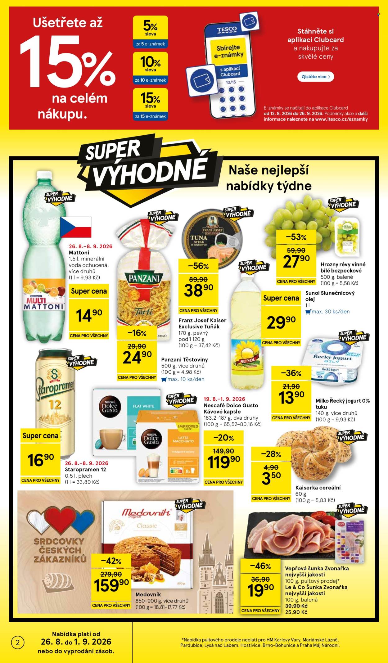 Leták TESCO - 26.8.2026 - 1.9.2026. Strana 2