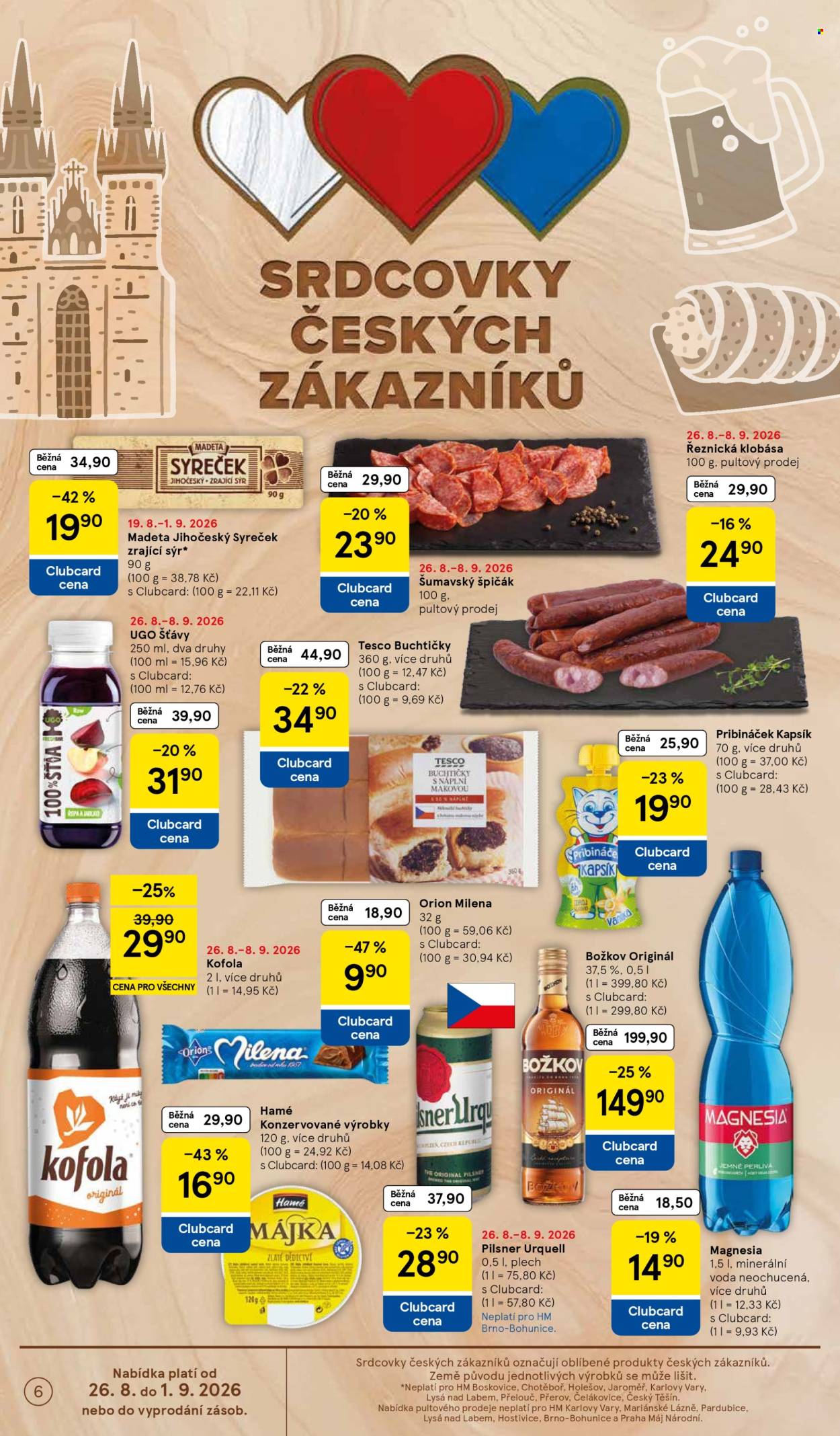 Leták TESCO - 26.8.2026 - 1.9.2026. Strana 6