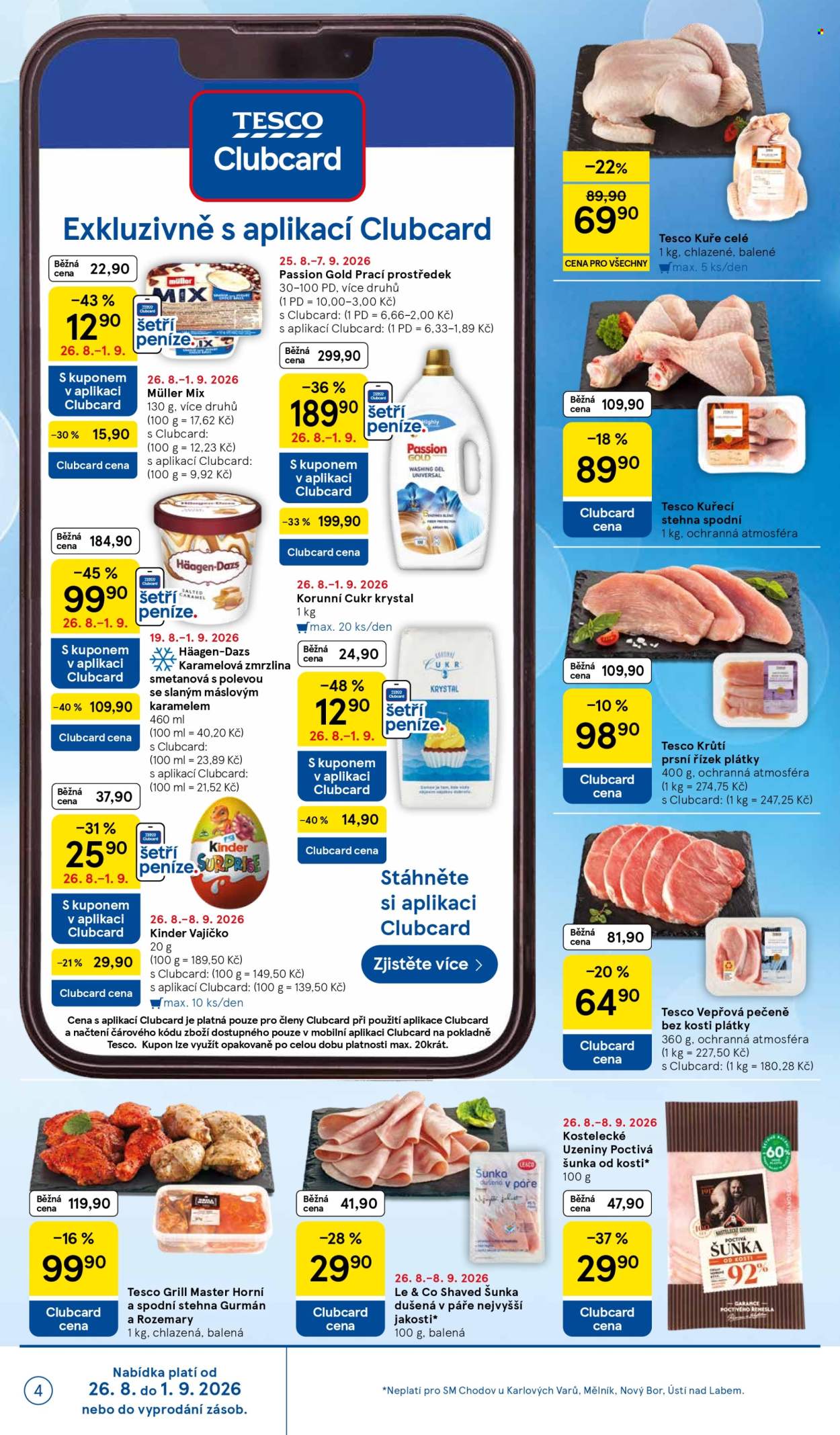 Leták TESCO supermarket - 26.8.2026 - 1.9.2026. Strana 4