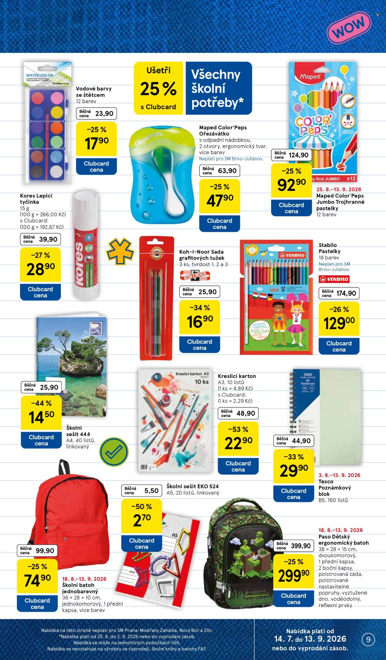 Leták TESCO supermarket - 26.8.2026 - 1.9.2026. Strana 9